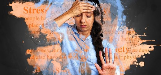 dark haired woman stressed